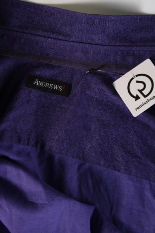 Ανδρικό πουκάμισο Andrews, Μέγεθος 3XL, Χρώμα Βιολετί, Τιμή 10,43 €