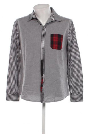 Ανδρικό πουκάμισο Desigual, Μέγεθος L, Χρώμα Γκρί, Τιμή 17,01 €