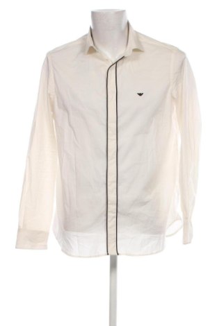 Мъжка риза Emporio Armani, Размер XL, Цвят Екрю, Цена 153,45 лв.