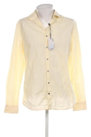 Мъжка риза H.E. By Mango, Размер XL, Цвят Жълт, Цена 42,35 лв.