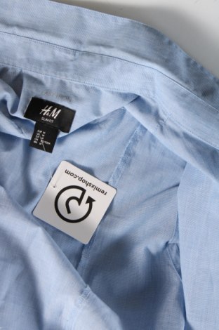 Мъжка риза H&M, Размер M, Цвят Син, Цена 17,63 лв.