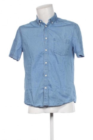 Мъжка риза H&M, Размер M, Цвят Син, Цена 17,60 лв.