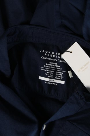Ανδρικό πουκάμισο Jack & Jones PREMIUM, Μέγεθος L, Χρώμα Μπλέ, Τιμή 29,77 €