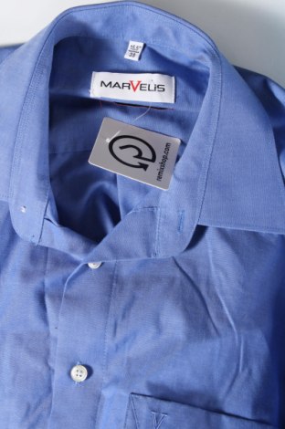 Herrenhemd Marvelis, Größe M, Farbe Blau, Preis € 14,20
