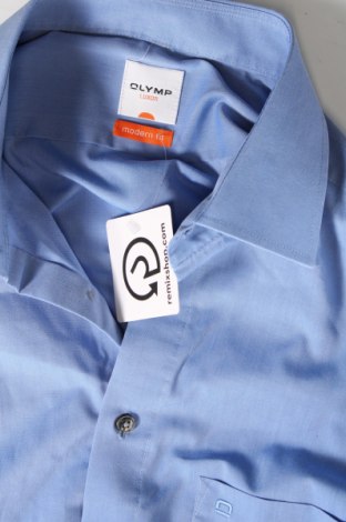 Ανδρικό πουκάμισο Olymp, Μέγεθος L, Χρώμα Μπλέ, Τιμή 18,71 €