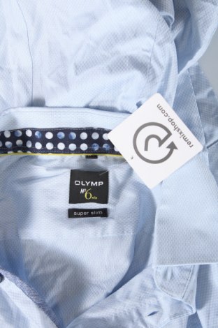 Ανδρικό πουκάμισο Olymp, Μέγεθος M, Χρώμα Μπλέ, Τιμή 17,01 €
