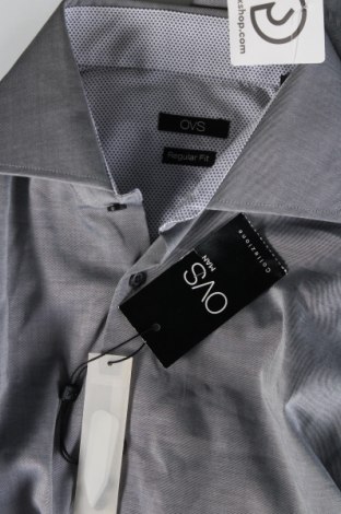 Herrenhemd Oviesse, Größe L, Farbe Grau, Preis 23,71 €