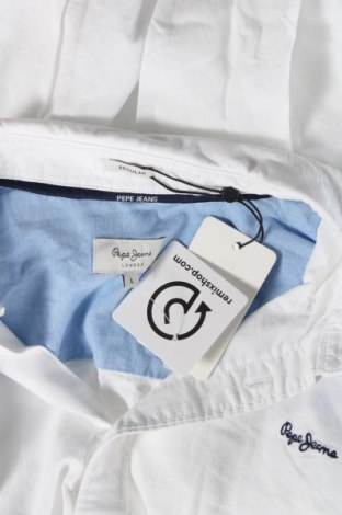 Ανδρικό πουκάμισο Pepe Jeans, Μέγεθος L, Χρώμα Λευκό, Τιμή 35,16 €