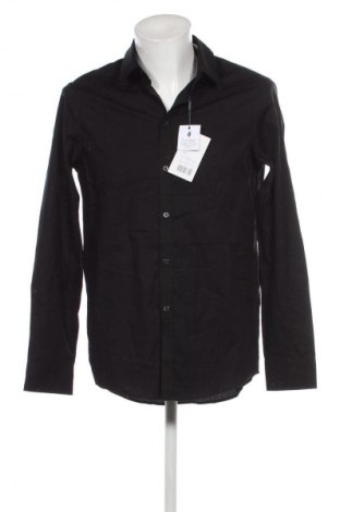 Мъжка риза Pier One, Размер M, Цвят Черен, Цена 23,00 лв.