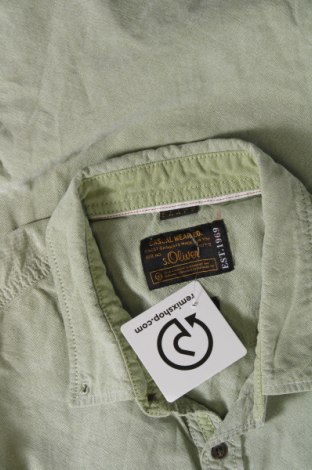 Ανδρικό πουκάμισο S.Oliver, Μέγεθος L, Χρώμα Πράσινο, Τιμή 11,57 €