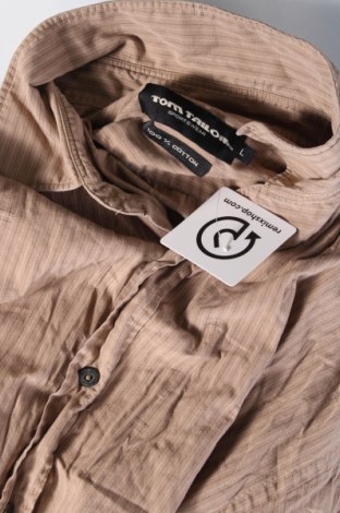 Ανδρικό πουκάμισο Tom Tailor, Μέγεθος L, Χρώμα  Μπέζ, Τιμή 11,57 €
