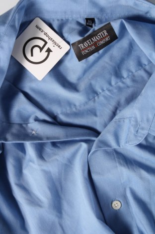 Ανδρικό πουκάμισο Travel Master, Μέγεθος 4XL, Χρώμα Μπλέ, Τιμή 11,57 €