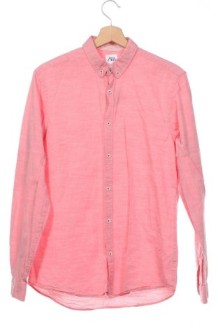 Мъжка риза Zara, Размер M, Цвят Розов, Цена 19,38 лв.