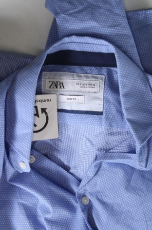 Мъжка риза Zara, Размер S, Цвят Син, Цена 17,00 лв.