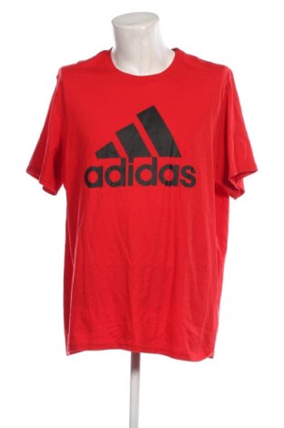 Ανδρικό t-shirt Adidas, Μέγεθος XXL, Χρώμα Κόκκινο, Τιμή 16,70 €