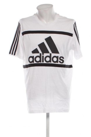 Herren T-Shirt Adidas, Größe L, Farbe Weiß, Preis 31,68 €