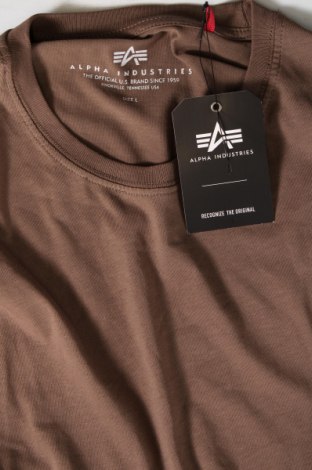 Herren T-Shirt Alpha Industries, Größe L, Farbe Braun, Preis 28,87 €