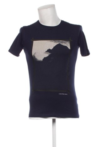 Herren T-Shirt Calvin Klein Jeans, Größe L, Farbe Blau, Preis 20,61 €