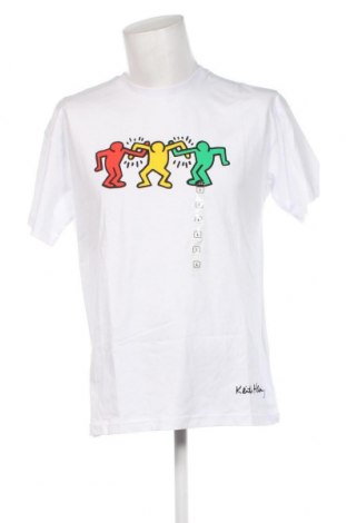 Męski T-shirt Keith Haring, Rozmiar L, Kolor Biały, Cena 45,45 zł