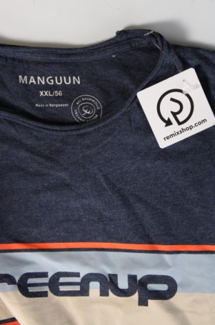 Ανδρικό t-shirt Manguun, Μέγεθος XXL, Χρώμα Μπλέ, Τιμή 8,04 €