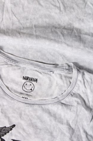 Ανδρικό t-shirt Nirvana, Μέγεθος XXL, Χρώμα Γκρί, Τιμή 8,66 €
