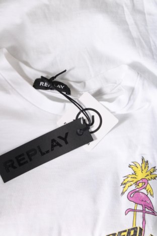 Tricou de bărbați Replay, Mărime M, Culoare Alb, Preț 236,84 Lei