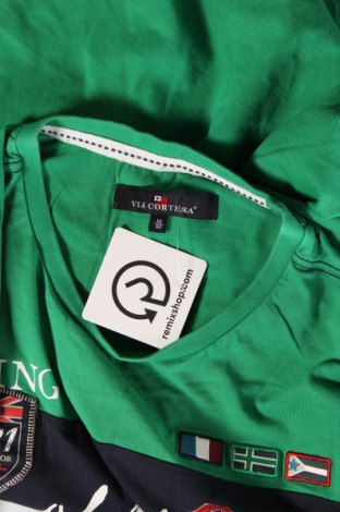Herren T-Shirt Via Cortesa, Größe M, Farbe Grün, Preis € 3,99