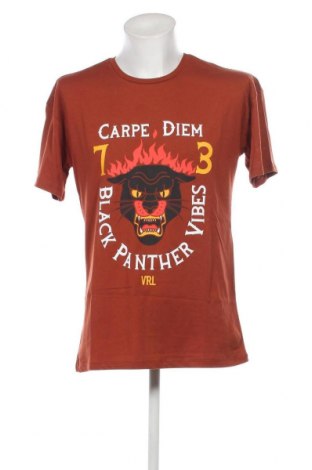 Ανδρικό t-shirt Viral Vibes, Μέγεθος L, Χρώμα Καφέ, Τιμή 11,99 €