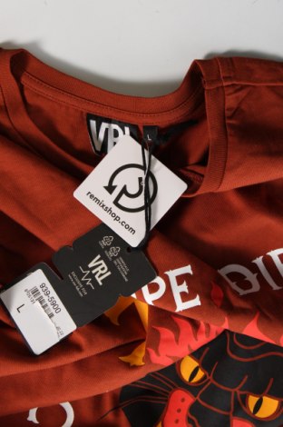 Ανδρικό t-shirt Viral Vibes, Μέγεθος L, Χρώμα Καφέ, Τιμή 11,19 €