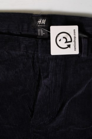 Pantaloni raiați de bărbați H&M, Mărime M, Culoare Albastru, Preț 38,16 Lei