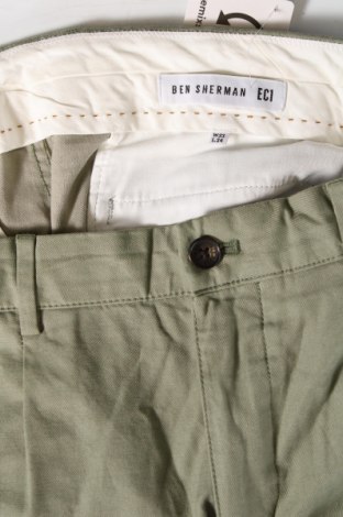 Pantaloni de bărbați Ben Sherman, Mărime L, Culoare Verde, Preț 122,37 Lei