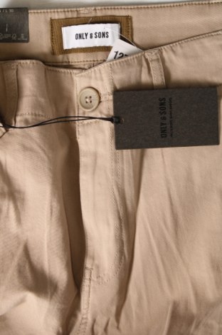 Ανδρικό παντελόνι Only & Sons, Μέγεθος L, Χρώμα  Μπέζ, Τιμή 11,38 €