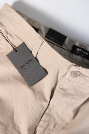 Pantaloni de bărbați Only & Sons, Mărime M, Culoare Bej, Preț 60,53 Lei