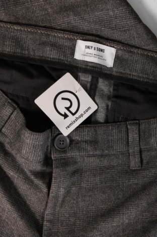 Мъжки панталон Only & Sons, Размер L, Цвят Сив, Цена 11,60 лв.