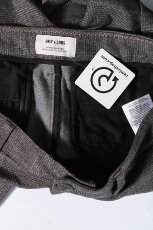 Ανδρικό παντελόνι Only & Sons, Μέγεθος L, Χρώμα Γκρί, Τιμή 6,28 €