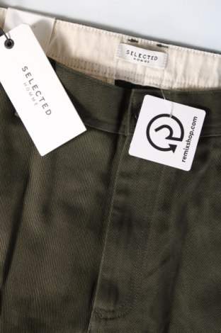 Pantaloni de bărbați Selected Homme, Mărime L, Culoare Verde, Preț 177,63 Lei