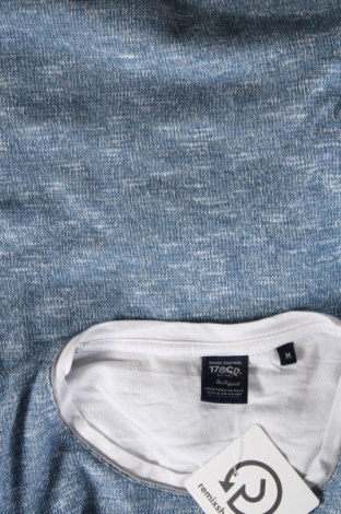 Мъжки пуловер 17 & Co., Размер M, Цвят Син, Цена 17,40 лв.