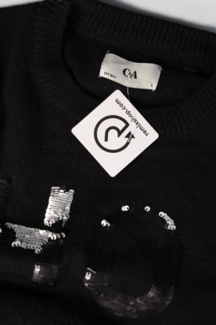Мъжки пуловер C&A, Размер L, Цвят Черен, Цена 18,85 лв.