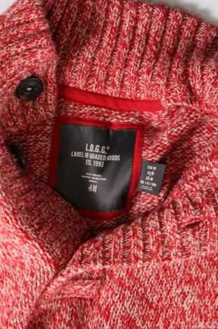 Herrenpullover H&M L.O.G.G., Größe M, Farbe Rot, Preis 7,49 €