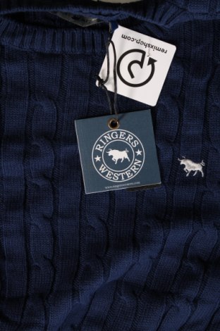 Мъжки пуловер Ringers Western, Размер S, Цвят Син, Цена 45,03 лв.