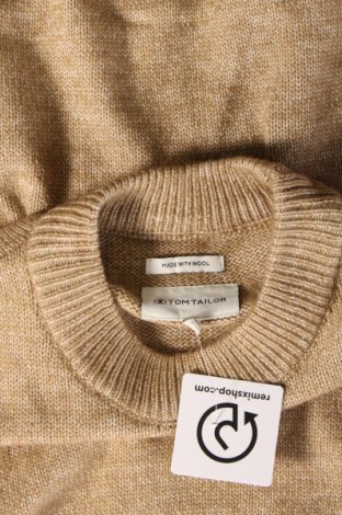 Мъжки пуловер Tom Tailor, Размер L, Цвят Бежов, Цена 21,08 лв.