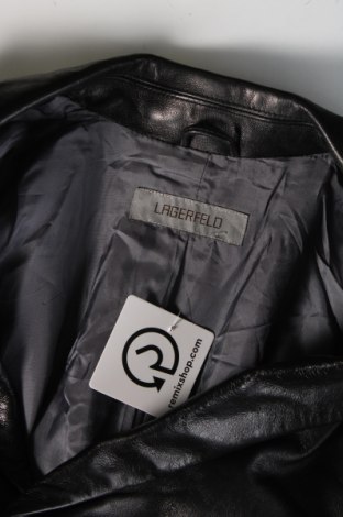 Мъжко кожено яке Lagerfeld, Размер L, Цвят Черен, Цена 162,00 лв.