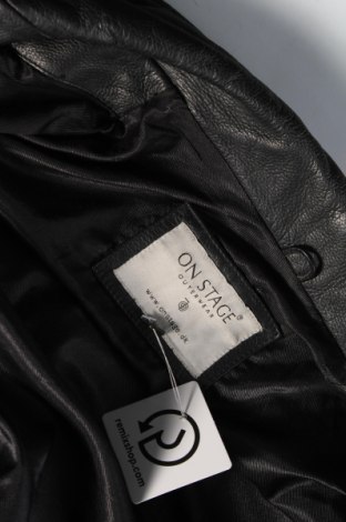 Ανδρικό δερμάτινο μπουφάν Onstage, Μέγεθος L, Χρώμα Μαύρο, Τιμή 110,23 €