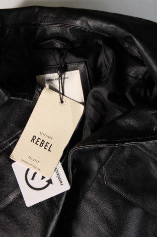 Ανδρικό δερμάτινο μπουφάν Rebel, Μέγεθος L, Χρώμα Μαύρο, Τιμή 40,72 €