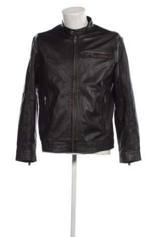 Ανδρικό δερμάτινο μπουφάν Selected Homme, Μέγεθος XL, Χρώμα Μαύρο, Τιμή 191,47 €