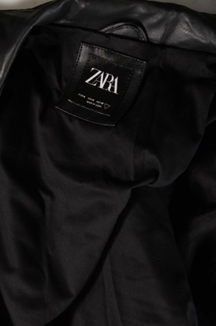 Geacă de piele pentru bărbati Zara, Mărime M, Culoare Negru, Preț 134,87 Lei