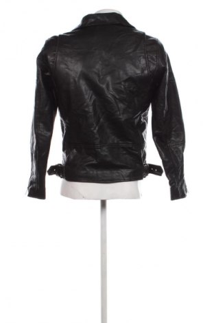 Ανδρικό δερμάτινο μπουφάν Zara, Μέγεθος M, Χρώμα Μαύρο, Τιμή 25,36 €
