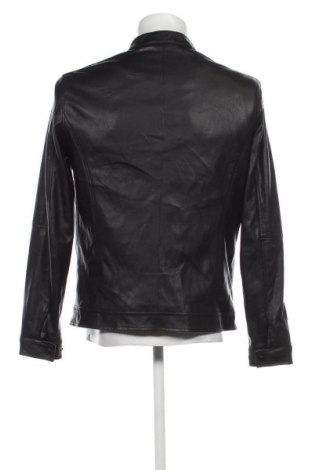 Мъжко кожено яке Zara Man, Размер L, Цвят Черен, Цена 38,95 лв.