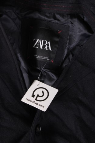 Мъжко палто Zara, Размер M, Цвят Син, Цена 44,20 лв.
