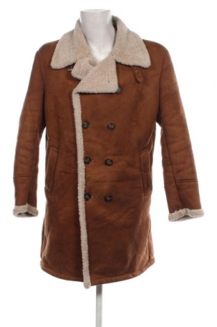 Мъжко палто Zara Man, Размер XXL, Цвят Кафяв, Цена 42,16 лв.